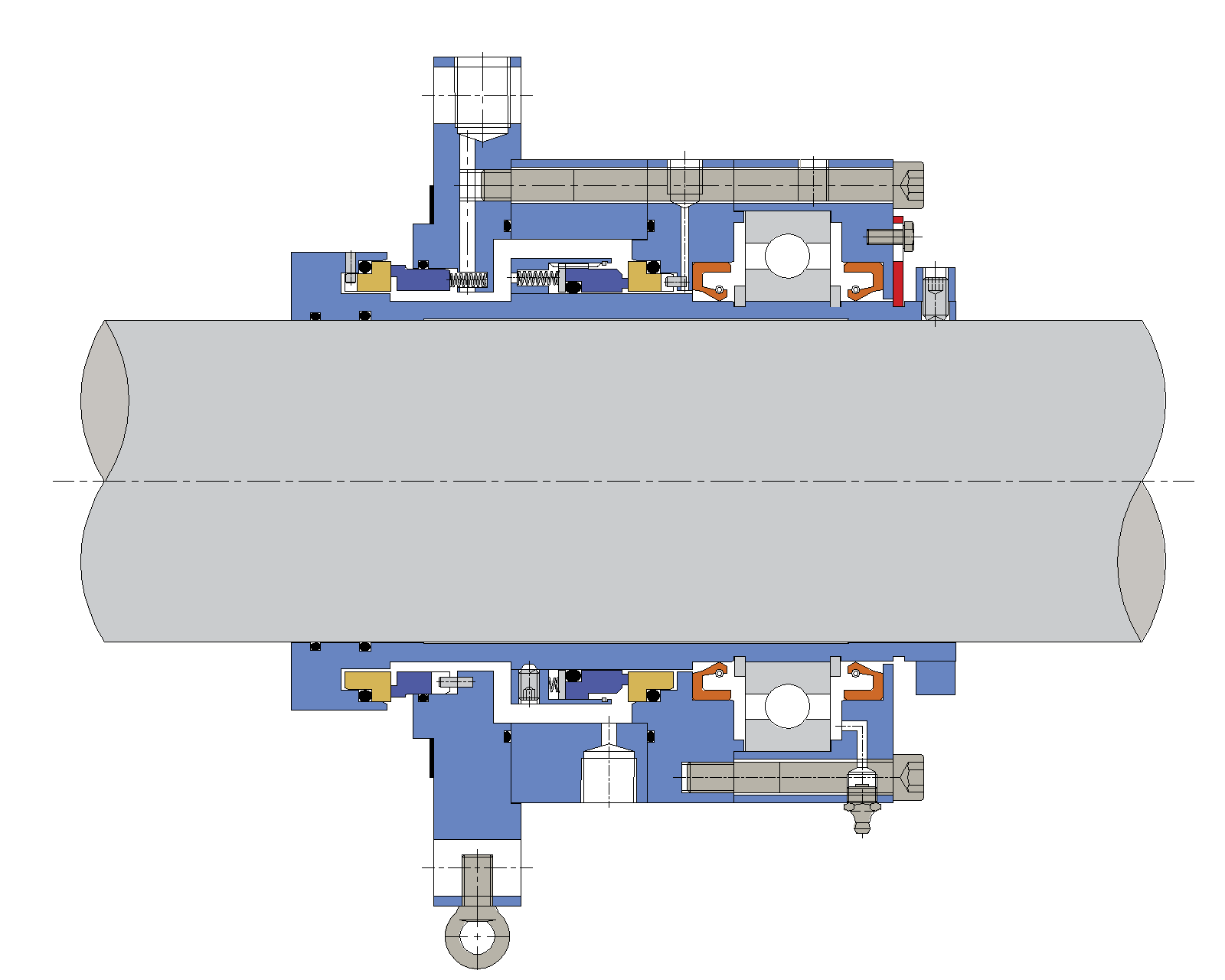 double mechanical seal with bearing assembly for top, bottom & side entry rotating equipment double mechanical seal with bearing assembly for top, bottom & side entry rotating equipment