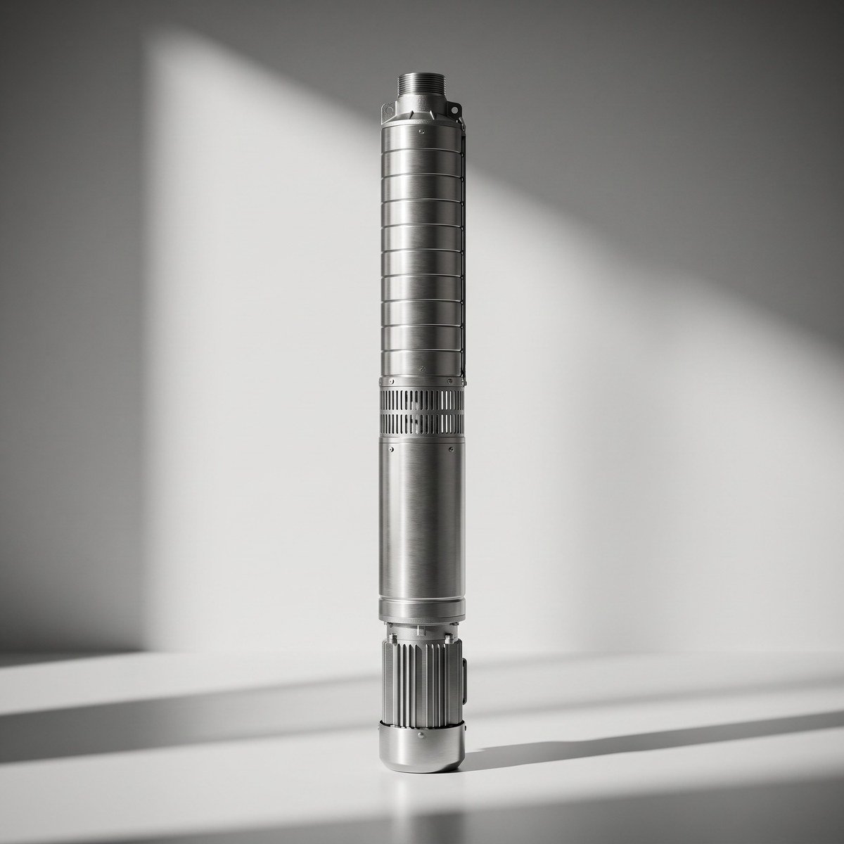 VMS-1180 vertical multi-stage submersible centrifugal pump in stainless steel (representative image)