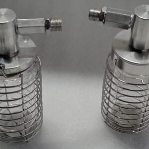 Gipfel constant level oil lubricator with borosilicate glass dome and metal cage